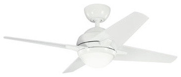 Kichler Lighting 300147WH Rivetta 1 Light Indoor Ceiling Fan in White