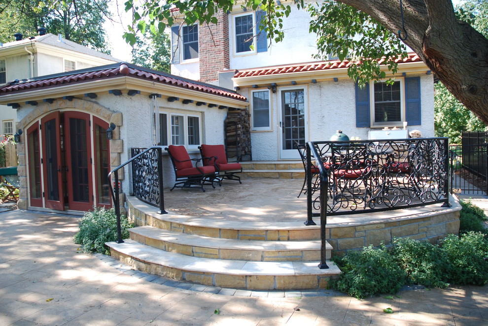 This is an example of a mediterranean patio in Minneapolis.