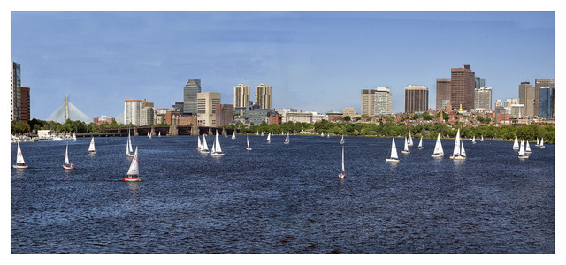 Artwork, Boston Sailing Panoramic, Sadkowski Boston Collection