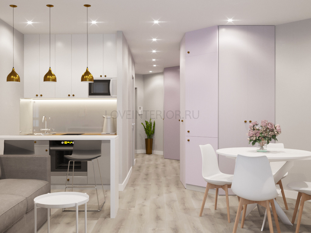 Квартира-студия для молодой девушки