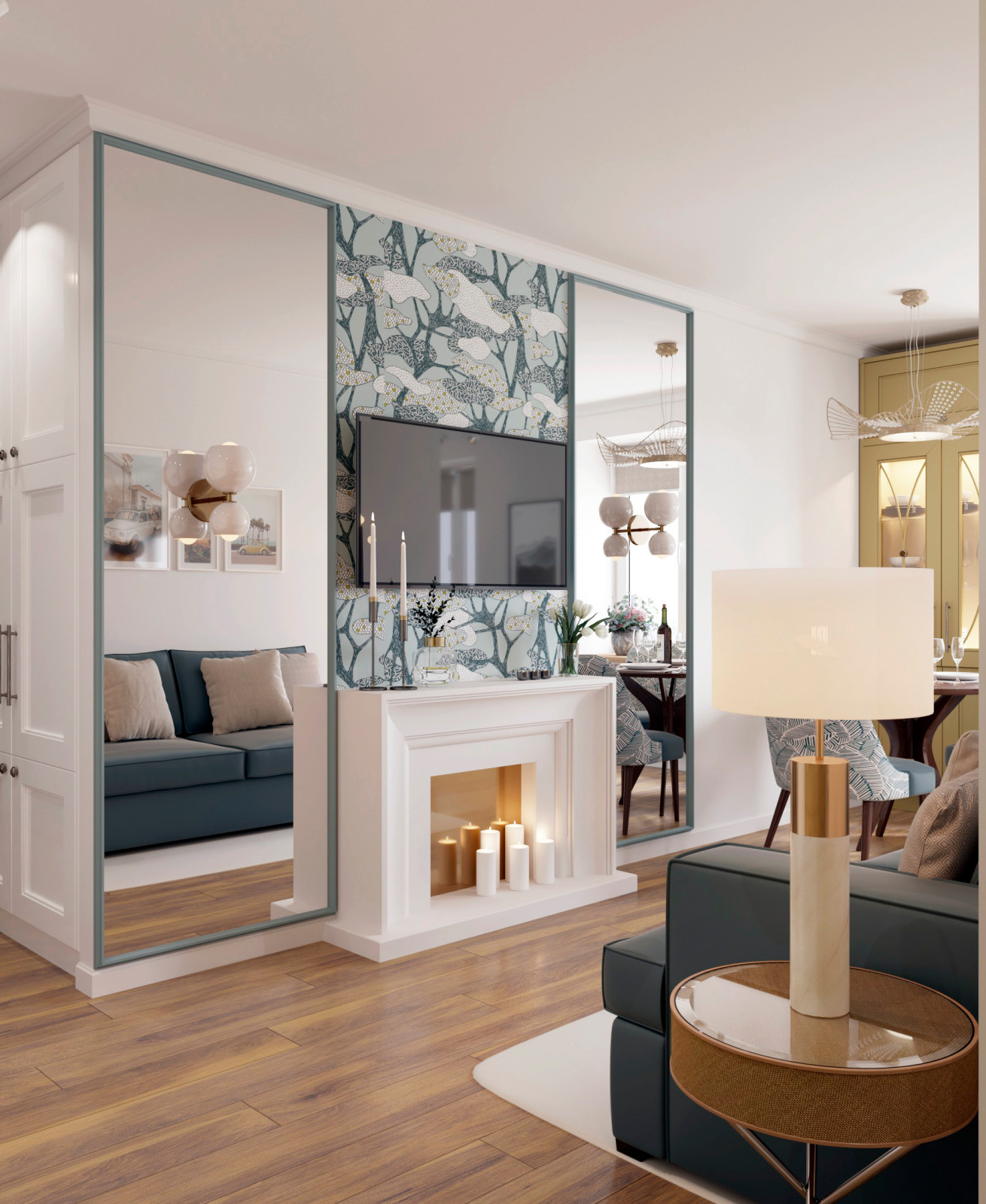 Квартира для молодой мамы и дочки 54 кв.м.