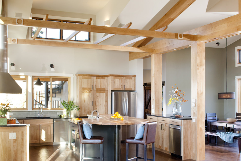 Photo of a transitional kitchen in Denver.