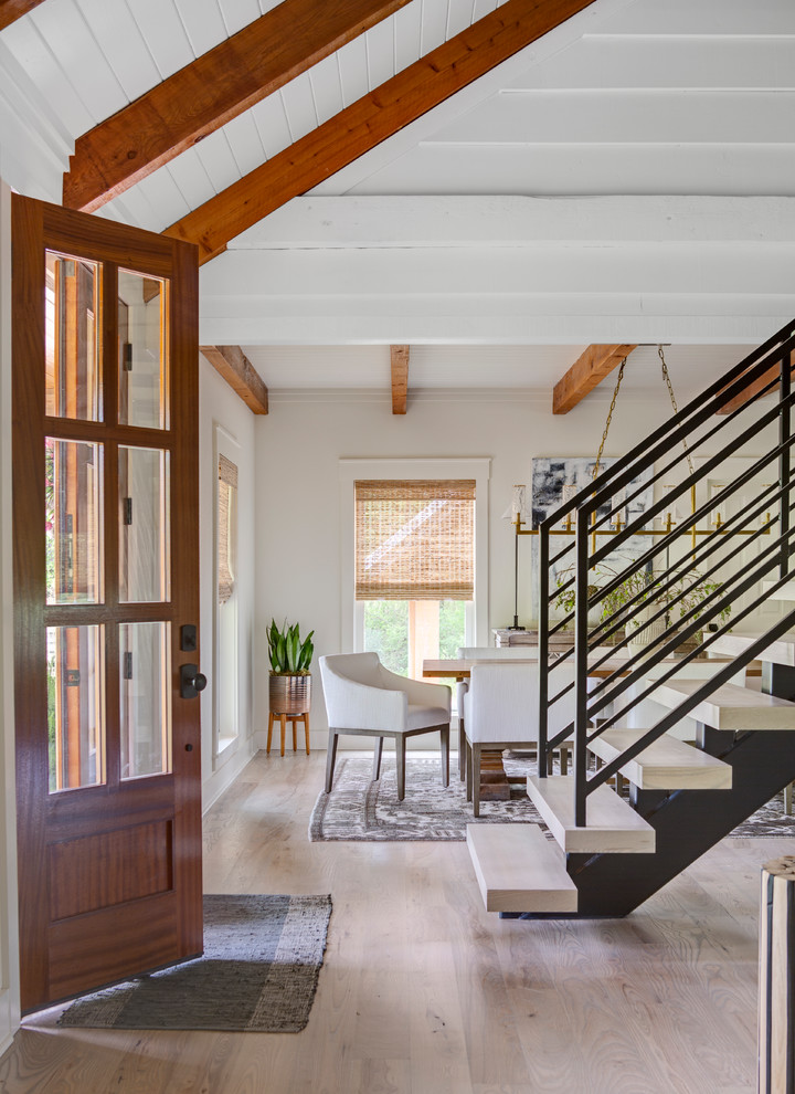 Inspiration for a farmhouse entryway remodel in Little Rock