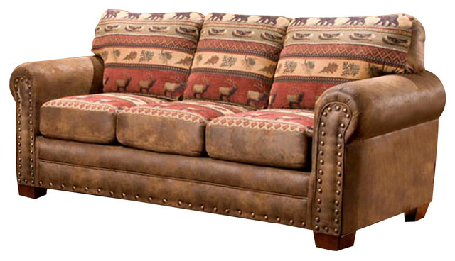 Sierra Lodge Sofa Rustic Sofas By American Furniture Clics