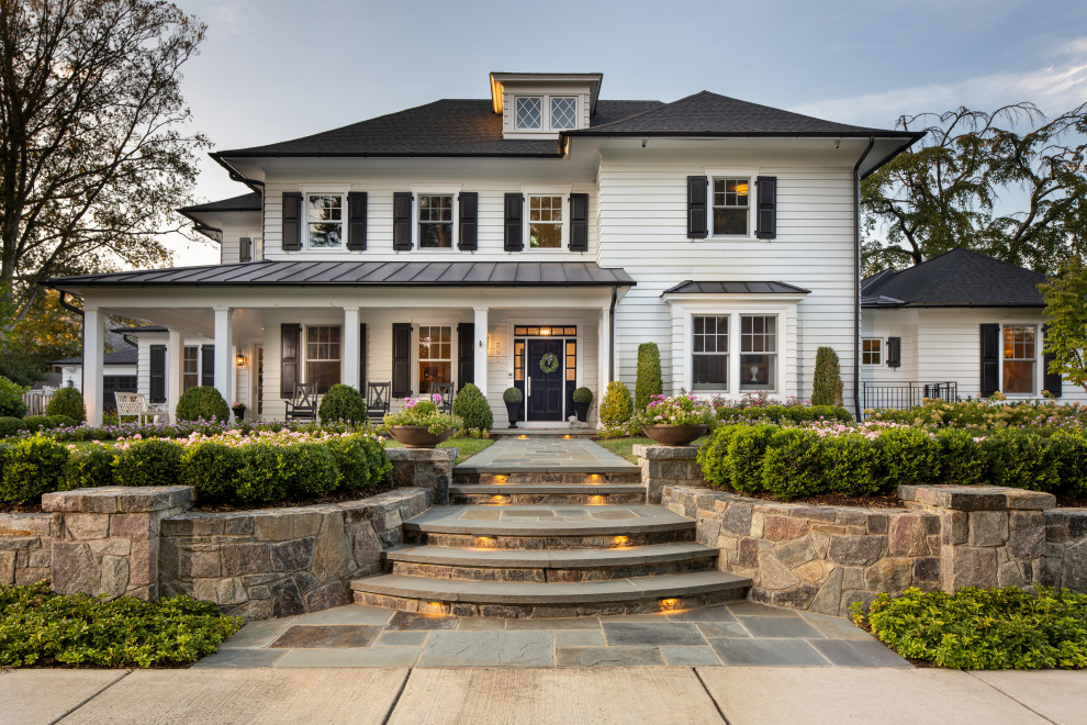 Example of a classic two-story house exterior design in DC Metro