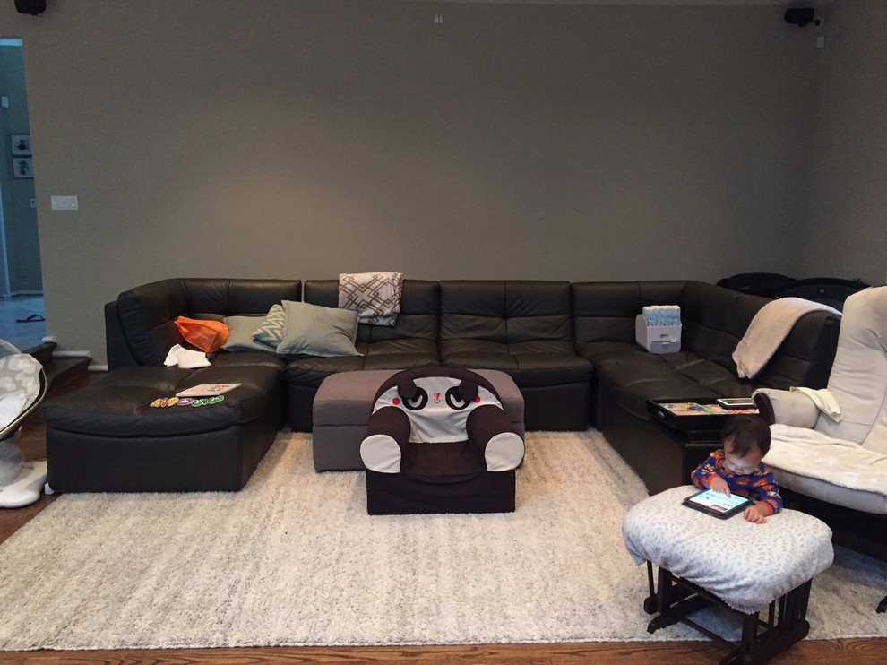 Large wall behind couch