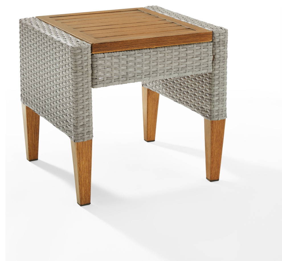 Capella Outdoor Wicker Side Table Tropical Outdoor Side Tables by