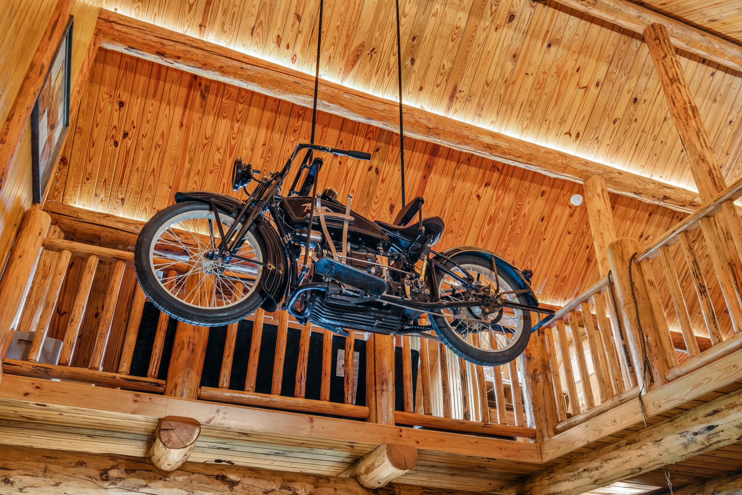 1922 Ace motorcycle installed in it's permanent place!