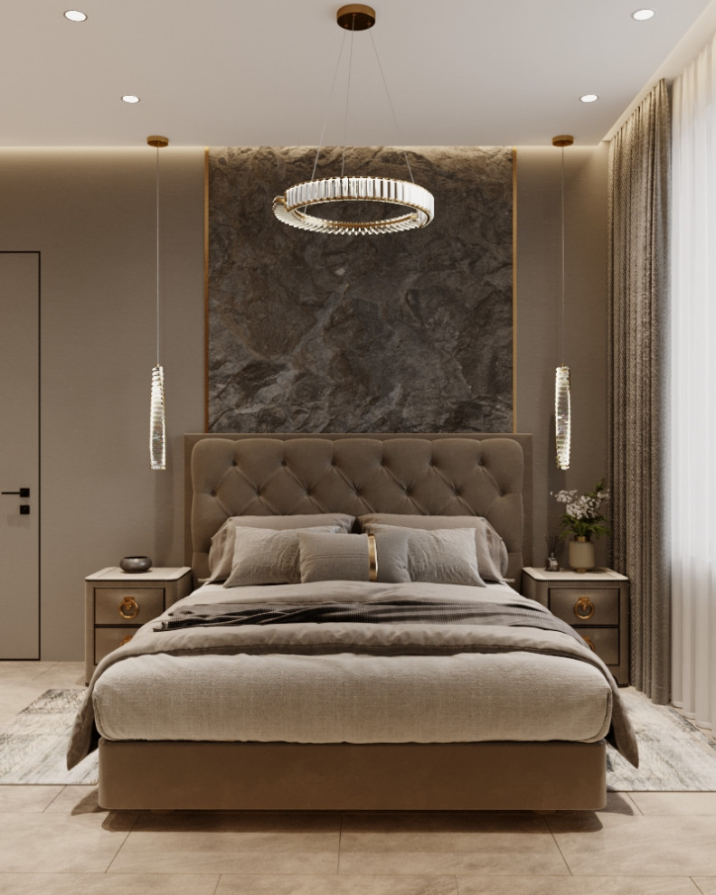 Современный интерьер в нюдовых тонах