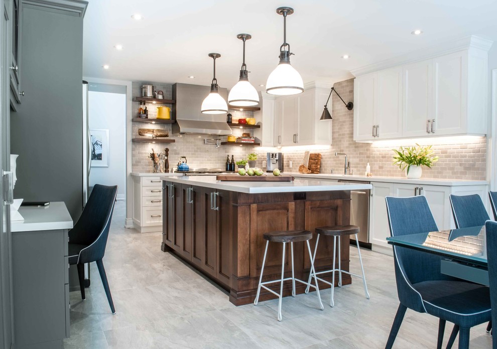 Transitional kitchen photo in Toronto