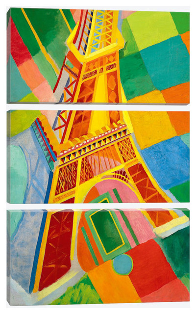 Tour Eiffel Tower By Robert Delaunay Canvas Print Contemporary Prints And Posters By Icanvas Houzz