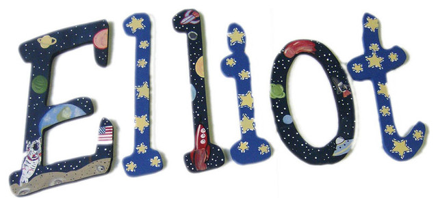 Elliot Space Adventure Hand Painted Wall Letters