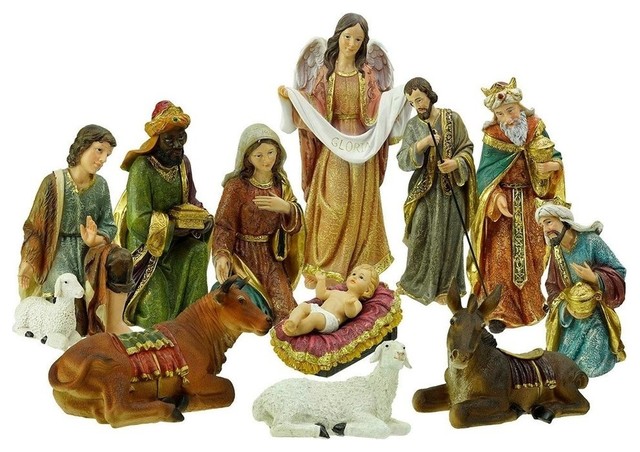 Holy Family And Three Kings Christmas Nativity Decor 11 Piece Set