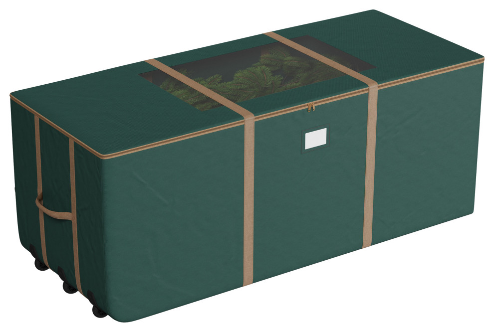 Christmas Tree Storage Tote With Wheels Rolling Holiday Container for 9