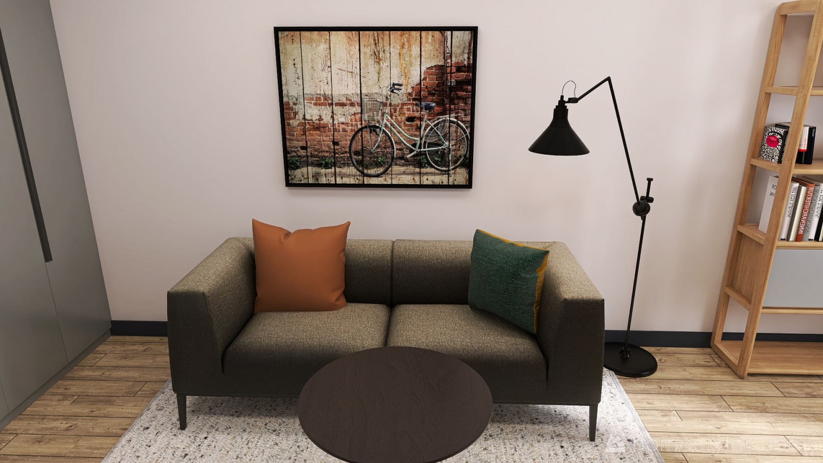 Брутальная трехкомнатная квартира в современном стиле с элементами лофта.