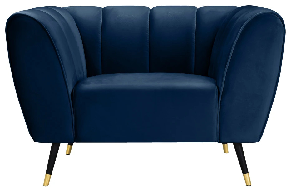 Jenson Velvet Chair Navy Midcentury Armchairs And Accent Chairs by Luxury Seating and