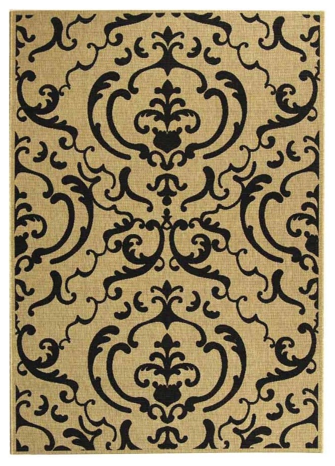 Courtyard Yellow/Black Area Rug CY2663-3901 - 6'7" x 6'7" Square