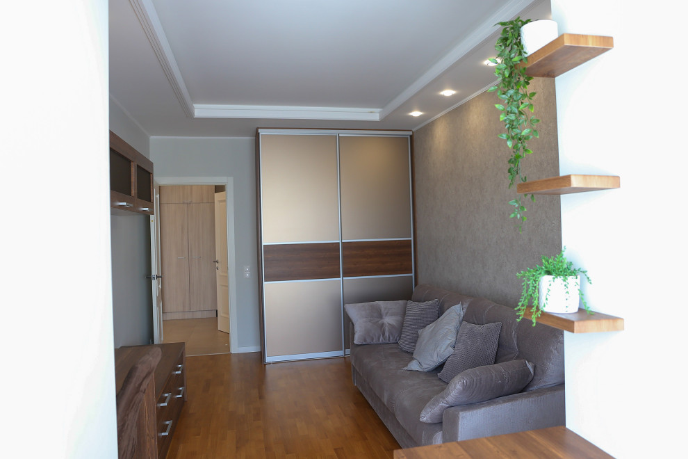 Современная квартира в мягких цветах