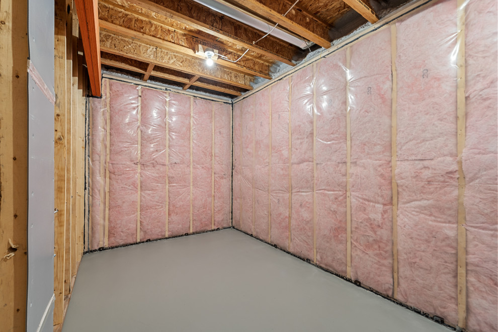 Transitional home design photo in Calgary