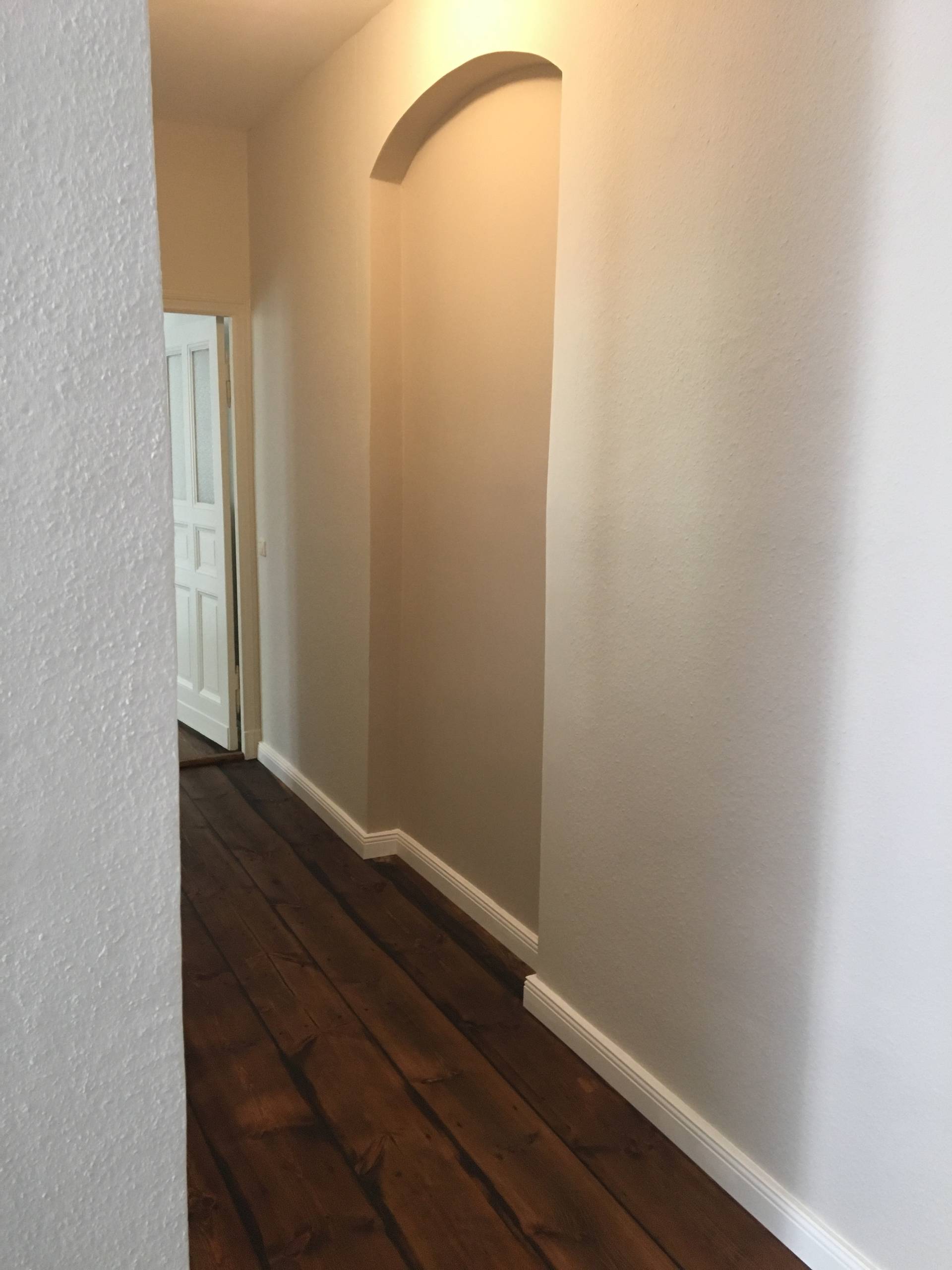 Mindener Straße Berliun Charlottenburg, Reparatur und Aufarbeitung Dielenboden