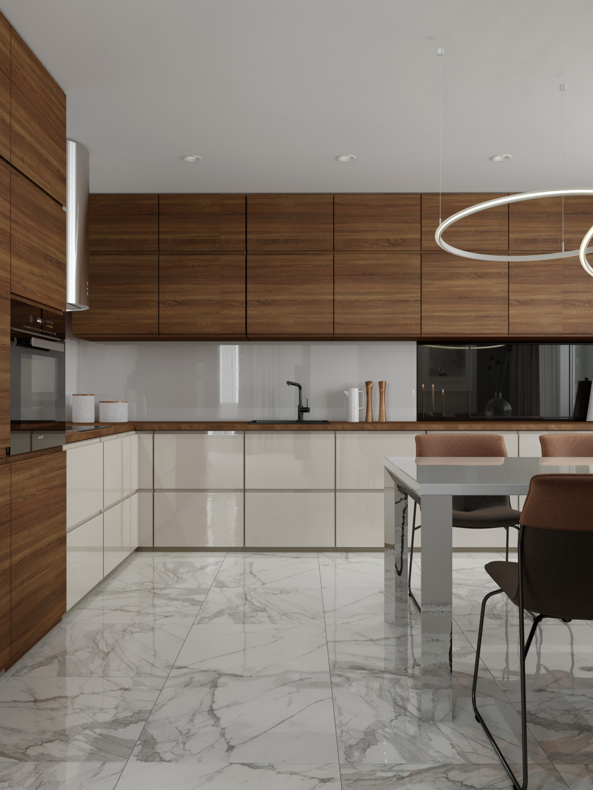 Проект квартиры 180 кв м «Монохром»