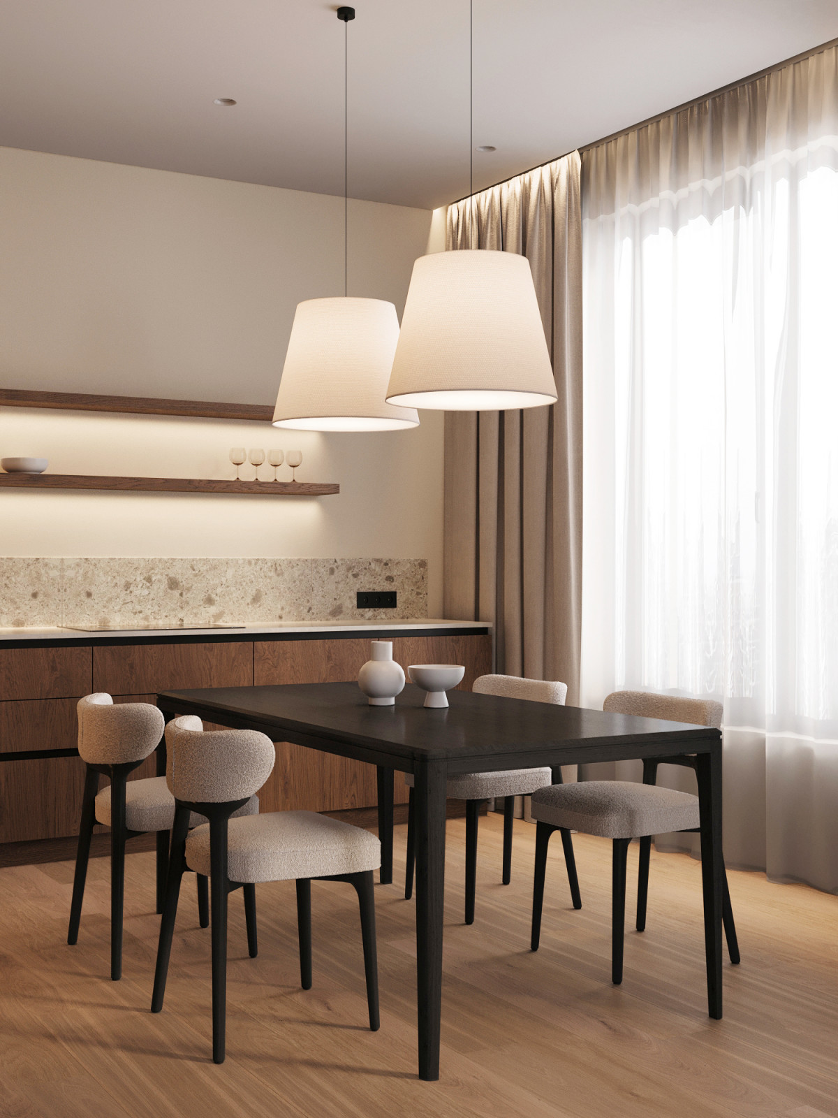 ЖК «Grand View» - квартира площадью 111,8 м2 в стиле уютный минимализм