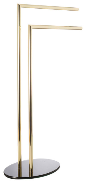 Asciugamani Freestanding Towel Rail, Gold and Black