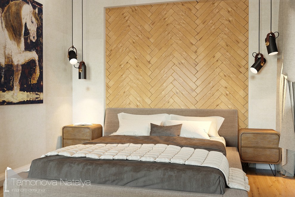 Спальня в скандинавскои стиле