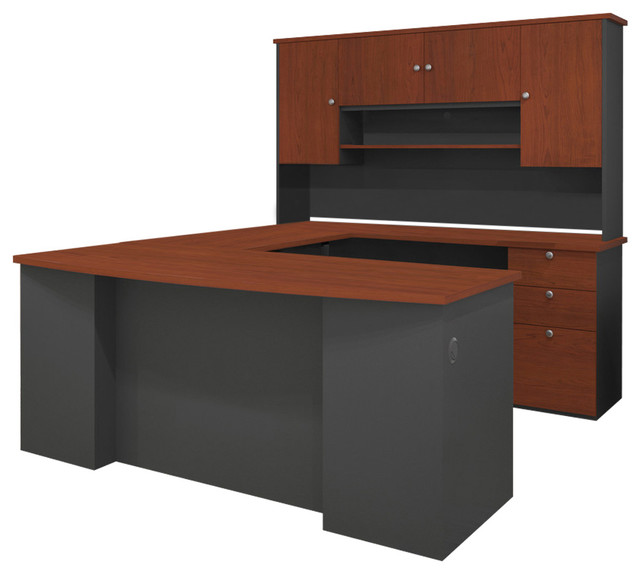 Manhattan U Shaped Workstation Contemporary Desks And Hutches