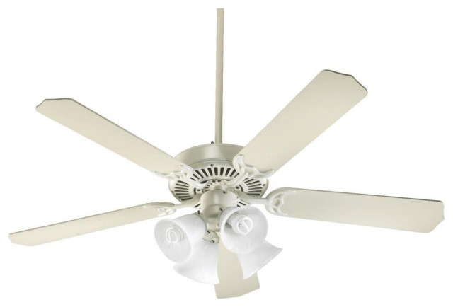 4 Light Antique White Fan Motor Without, Antique White Ceiling Fans With Lights