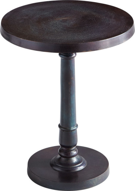 Cyan Emerson Table, Bronze and Blue