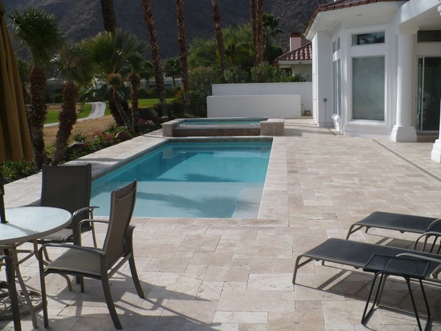 Cafe Light Versailles Pattern Landscape Paver Pool/Patio Project
