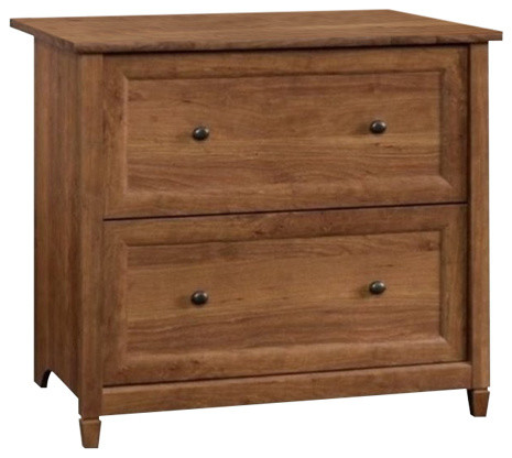 Bowery Hill 2 Drawer File Cabinet In Auburn Cherry Traditional Filing Cabinets By Homesquare
