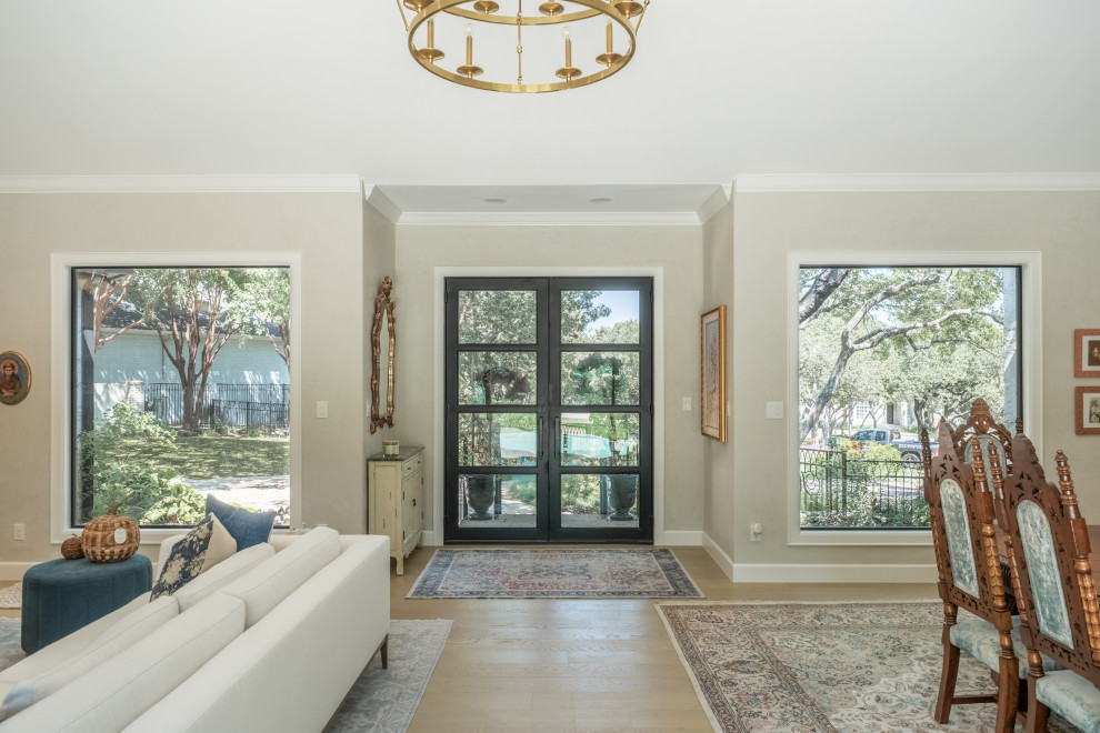 Entryway - transitional entryway idea in Austin