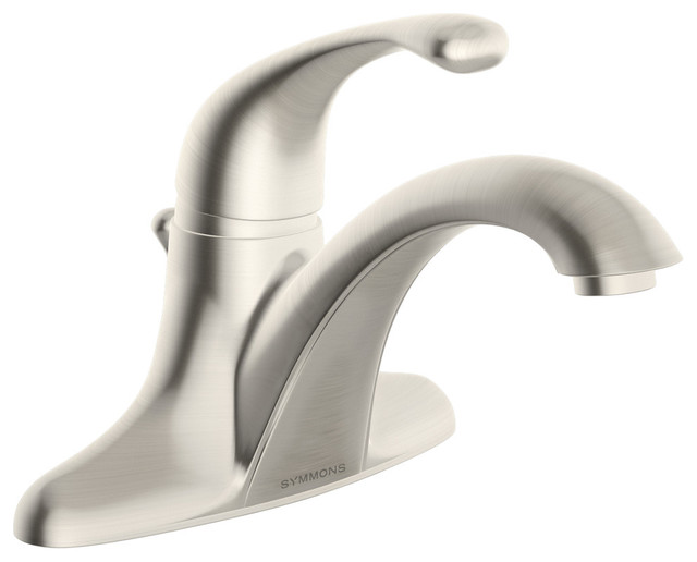 Unity Single Handle Centerset Faucet With Drain Assembly, Satin Nickel