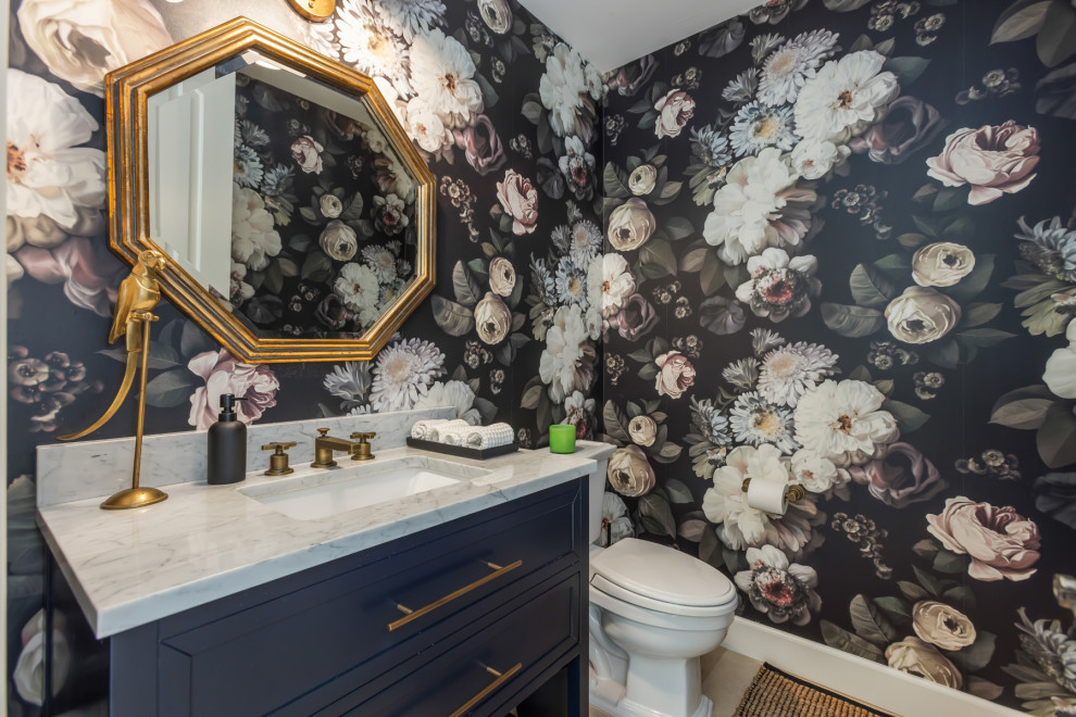 Brentwood Custom Home Construction - Mediterranean - Powder Room - Los ...