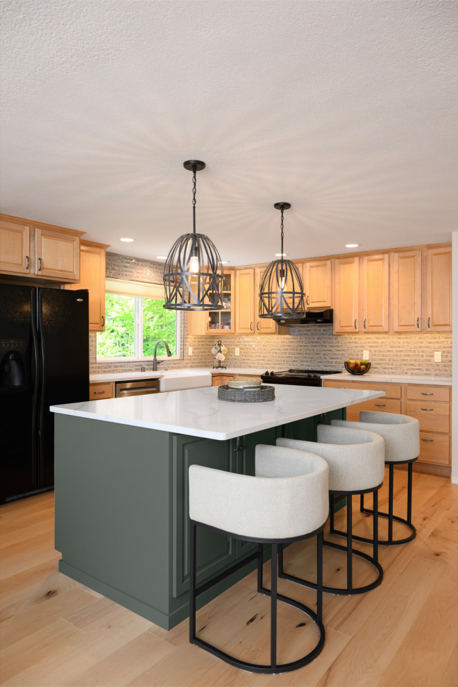 Inspiration for a transitional kitchen remodel in Seattle