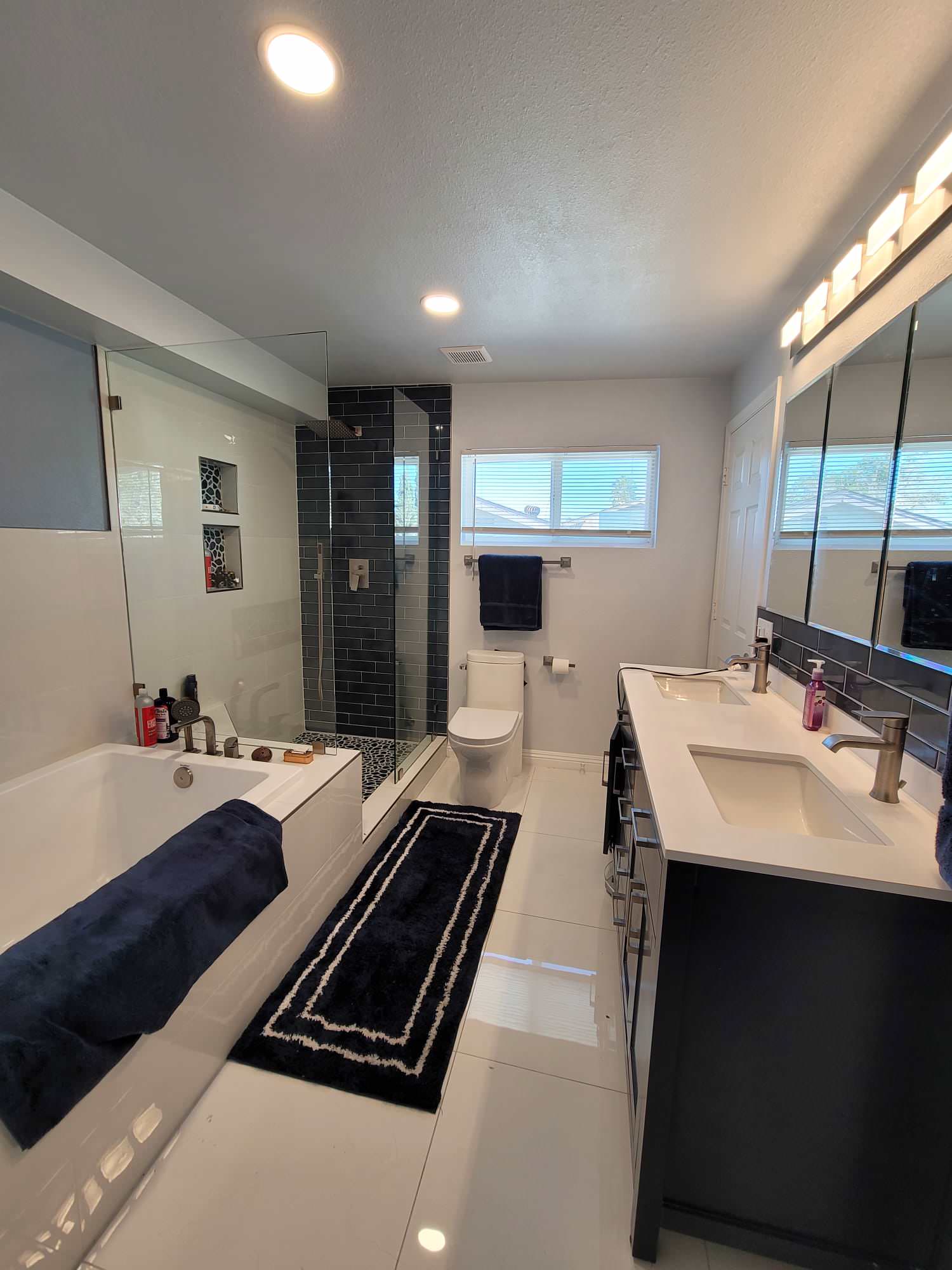 Dark Blue Bathroom - Entry View - Las Vegas