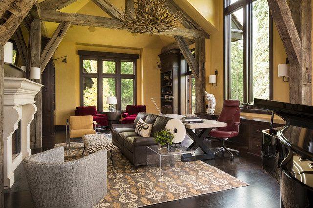 Modern Lodge rustikal-arbeitszimmer