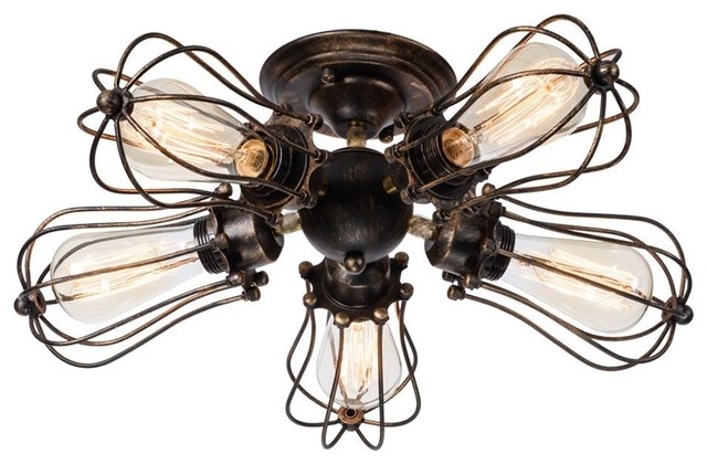 Vintage Ceiling Light Industrial Semi Flush Mount Vintage Ceiling Light Industrial Semi Flush Mount Metal Fixture Lighting By Lami