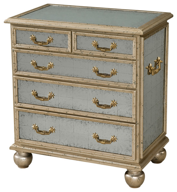 Theodore Alexander Eglomise Small Starlight Chest Traditional   Traditional Accent Chests And Cabinets 