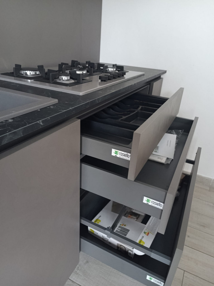 Cucina Utopia Piombo e Bianco