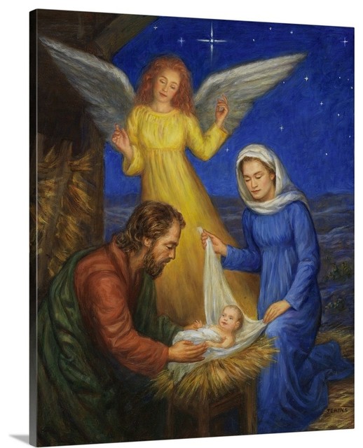 "The Savior Is Born" Wrapped Canvas Art Print, 20"x24"x1.5"