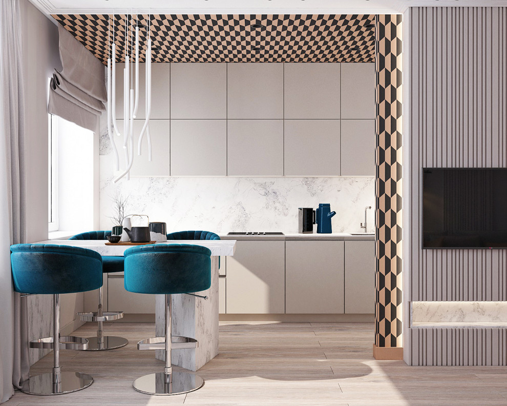 Кухня в апартаментах на Красных Воротах, Москва