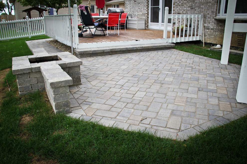Deck to Patio Transition Chicago by SCOTT FLANAGAN LANDSCAPE Houzz