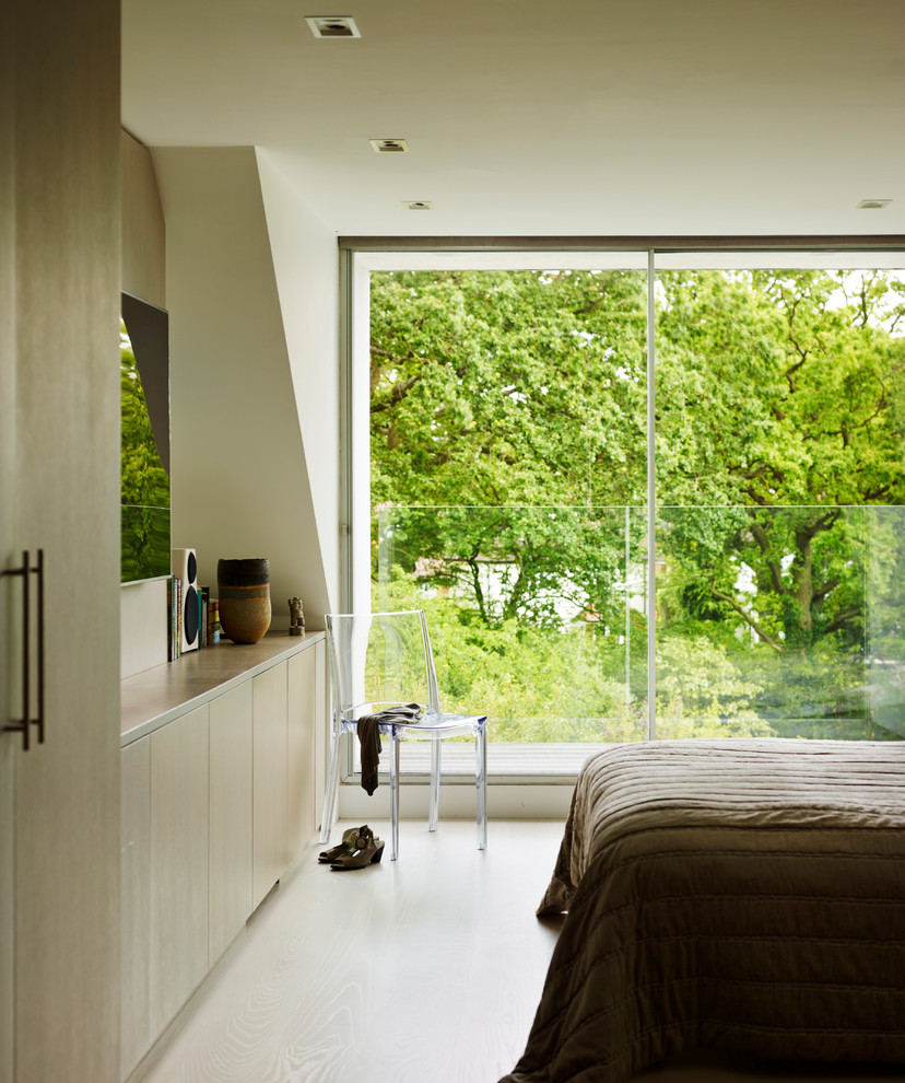 Photo of a contemporary bedroom in London.
