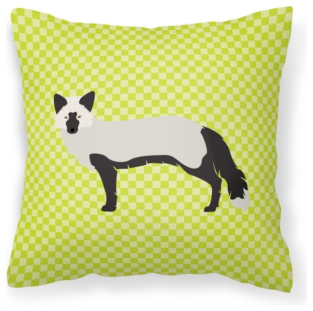 Silver Fox Green Fabric Decorative Pillow