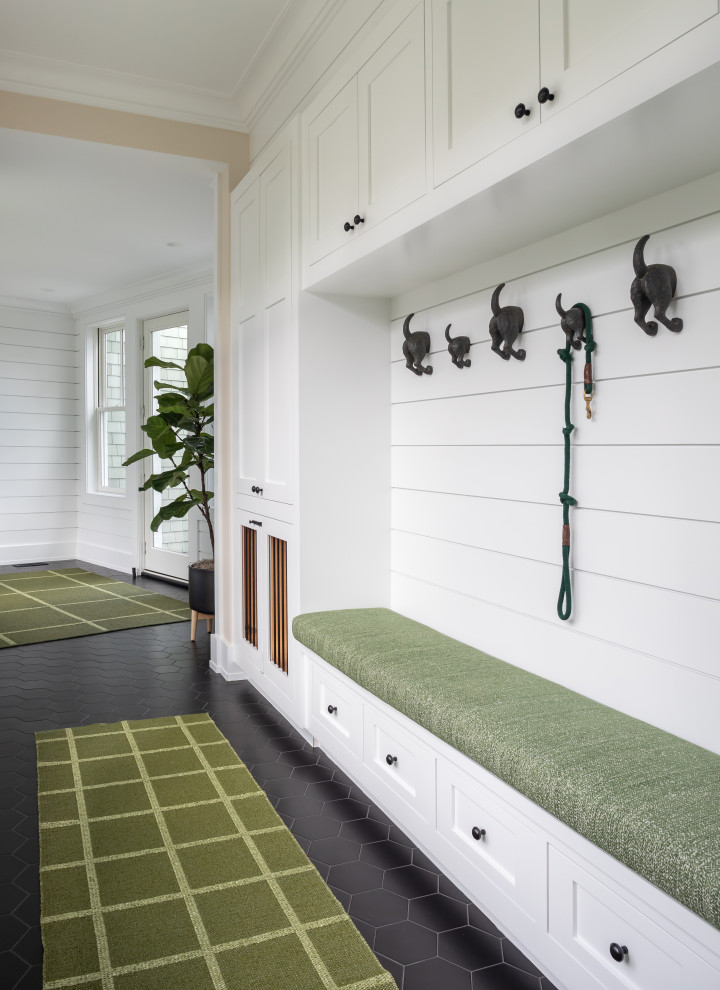 Photo of a country mudroom in New York.