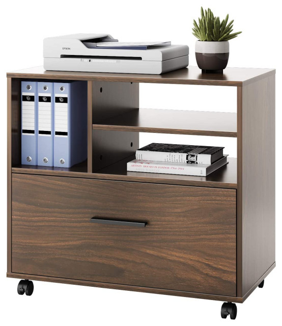 Mobile Filing Cabinet Large Design With Lower Drawers And Open Shelves Walnut Transitional Cabinets By Decor Love - Axis Cherry Corner Stand Mobile Filing Cabinet Large Design With Lower Drawers And Open Shelves Walnut Transitional Cabinets By Decor Love - Axis Cherry Corner Stand