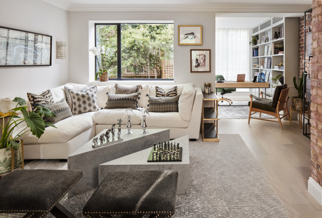 Woodford Square transitional-living-room